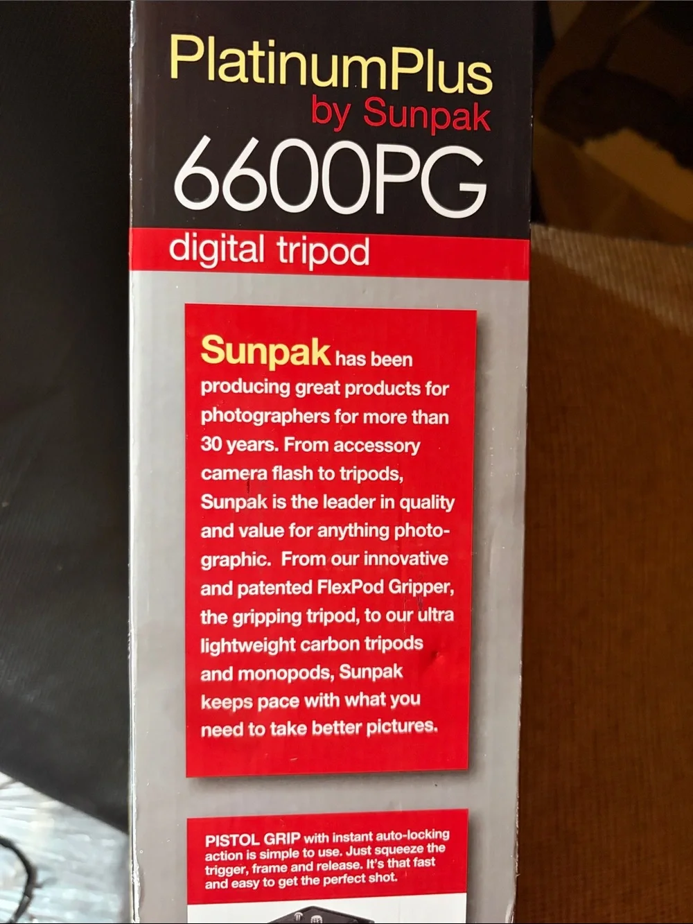 PlatinumPlus 6600PG Digital Tripod - Black